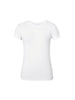 Women's Plain White Round Neck Cotton Knit Casual Yoga T-Shirt 5F8100992U