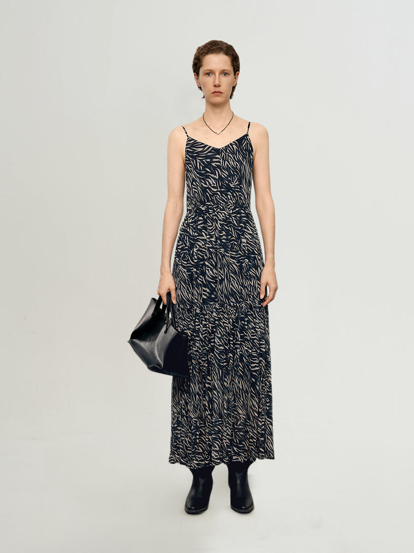 V-Neck Floral Slip Dress