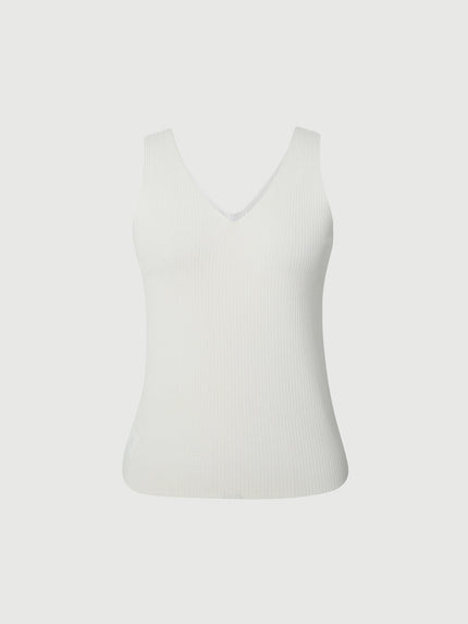 V Neck Knit Tank Top