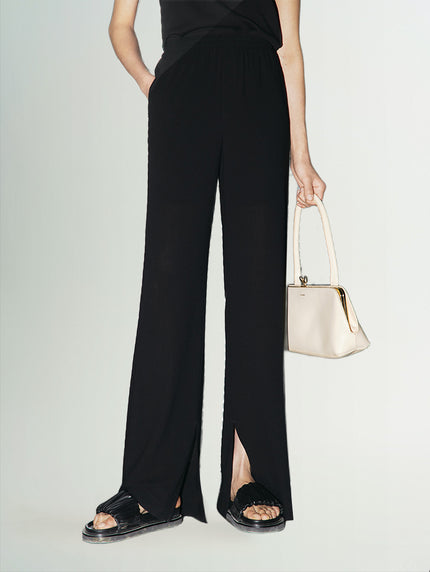 Straight Fit Slit Side Trousers
