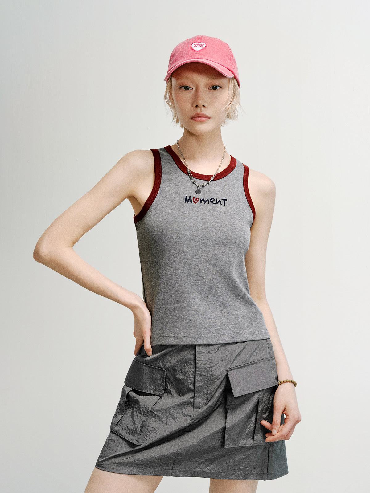 Crewneck Sleeveless Fitted Tank