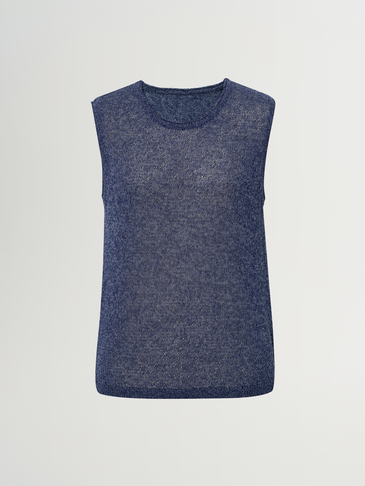 Crew Neck Sleeveless Knit Top