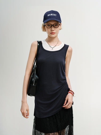 Lyocell Sleeveless Longline Top