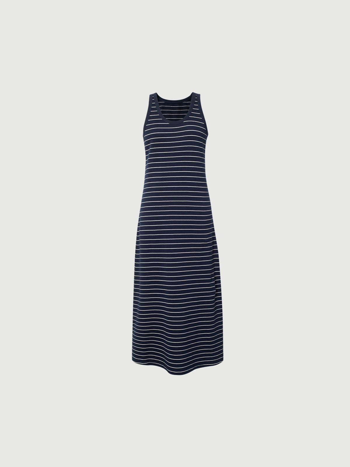 Striped Pure Cotton Sleeveless Jersey Dress