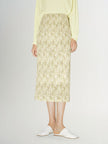 Floral Pleated Midi Skirt