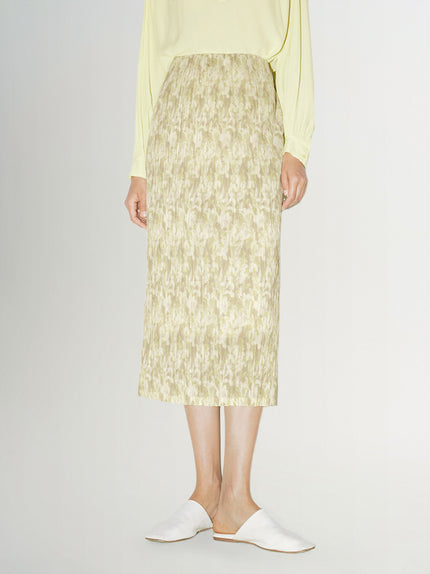 Floral Pleated Midi Skirt