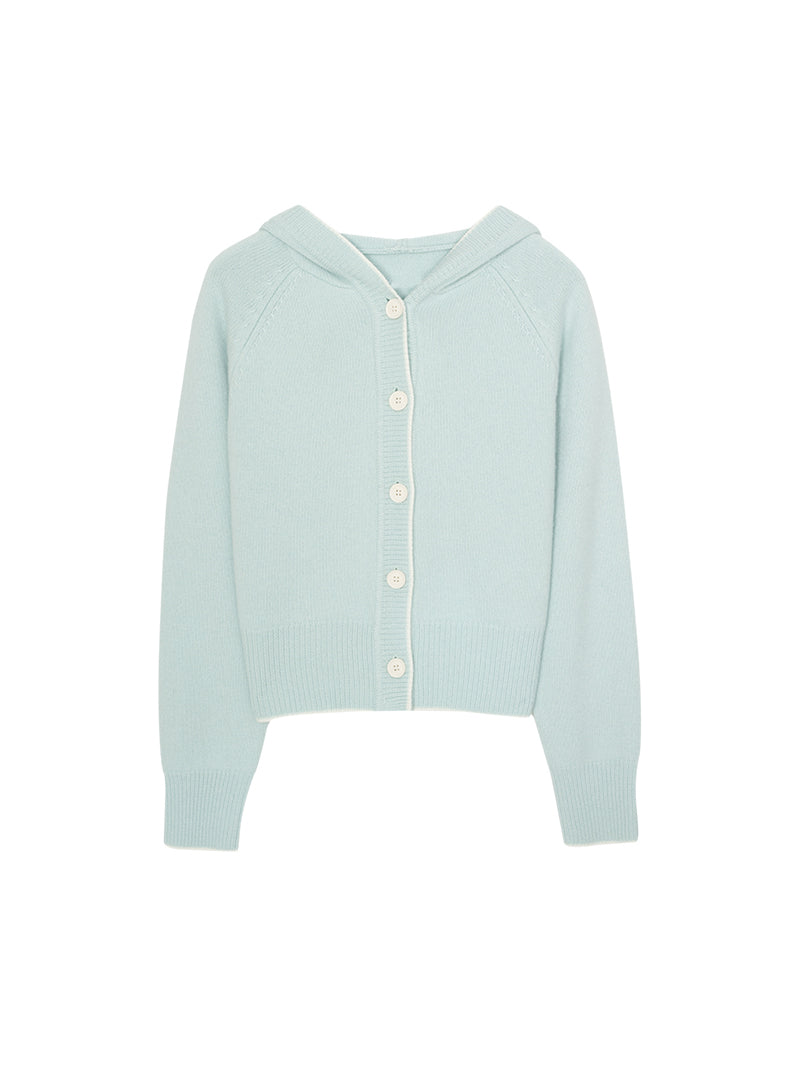 Hooded Knit Cardigan