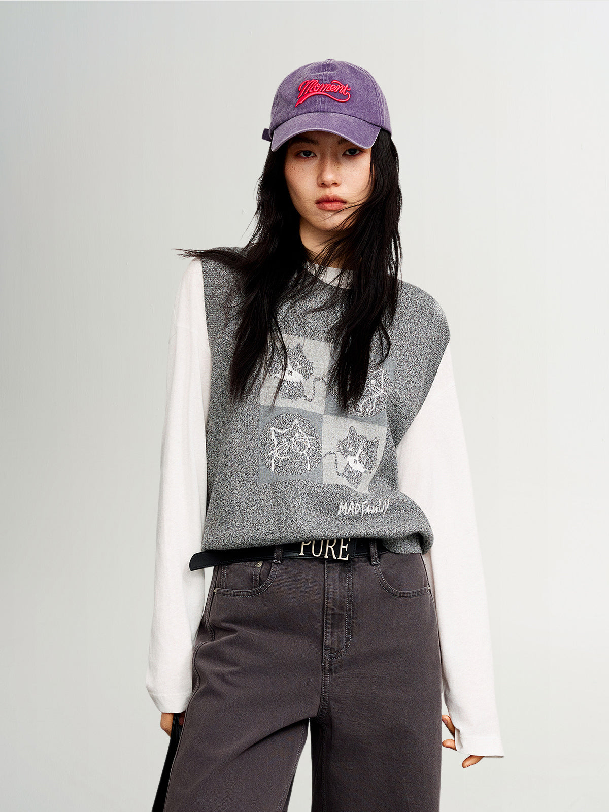 Cotton-Blend Knit Vest