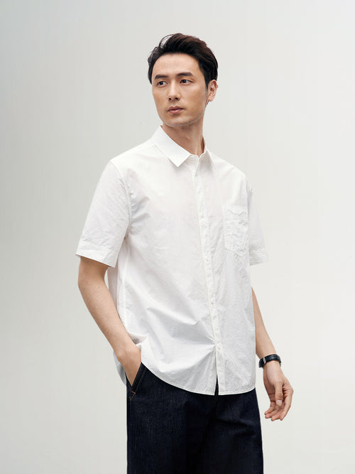 Load image 1 in gallery view. Pure Cotton Short-Sleeve Shirt