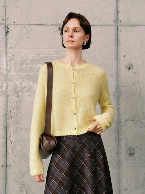 Load image 1 in gallery view. Silk-Cashmere Cardigan
