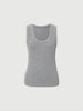 Women's Gray Round Neck Sleeveless Vest Top 4F3200532