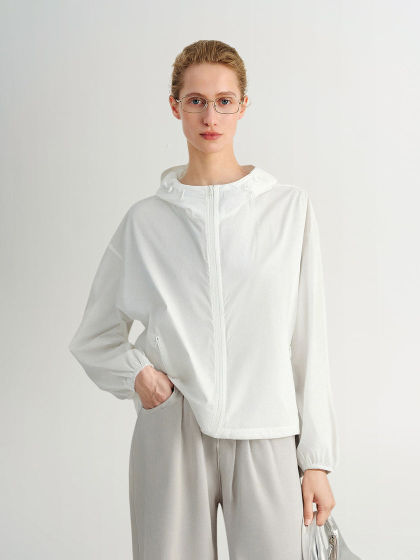 White Hooded UV Protection Jacket