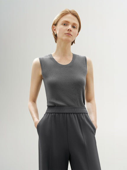 Sleeveless Lyocell Knit Tank Top