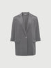 Single-Breasted Premium Silk Blazer
