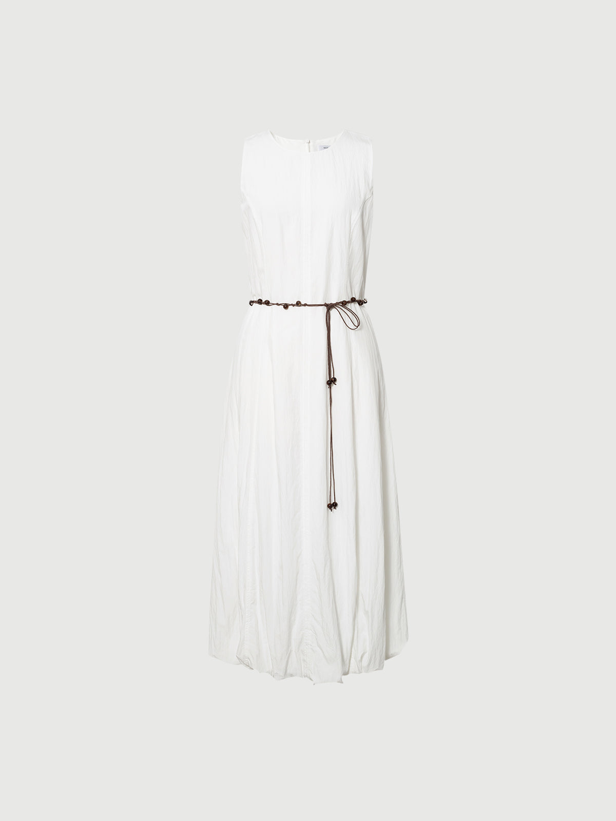 Belted Sleeveless Relaxed Column Dress
