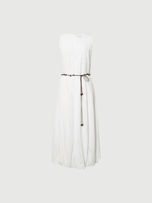 Load image 1 in gallery view. Belted Sleeveless Relaxed Column Dress