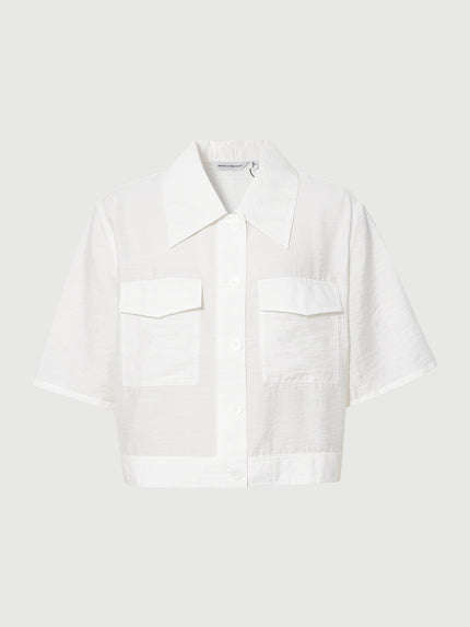 Tencel Short-Sleeve Point-Collar Shirt