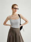 Light Grey Slim Strap Tank Top