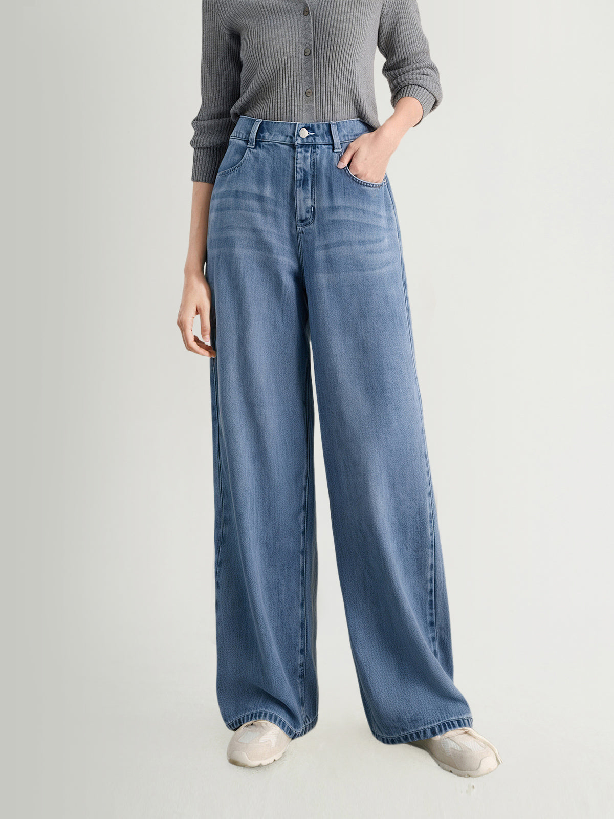 Vintage Blue Wide-Leg Jeans