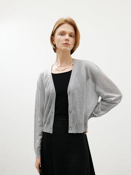 V Neck Thin Cardigan