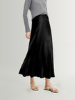 Black Fishtail Maxi  Skirt