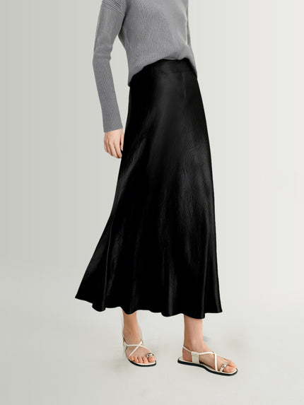 Black Fishtail Maxi  Skirt