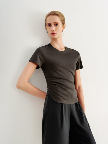 Crew Neck Short Sleeve Top