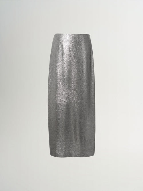 Load image 1 in gallery view. Shimmer Straight Maxi Skirt