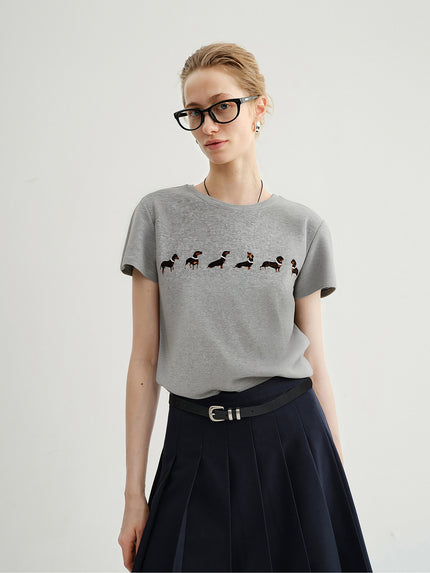 Short-Sleeve Puppy Graphic Tee