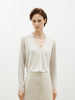 Women's Linen  V Neck Summer Short Knit Cardigan 5F5131373