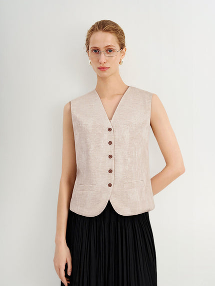 Linen Blend Tank Top