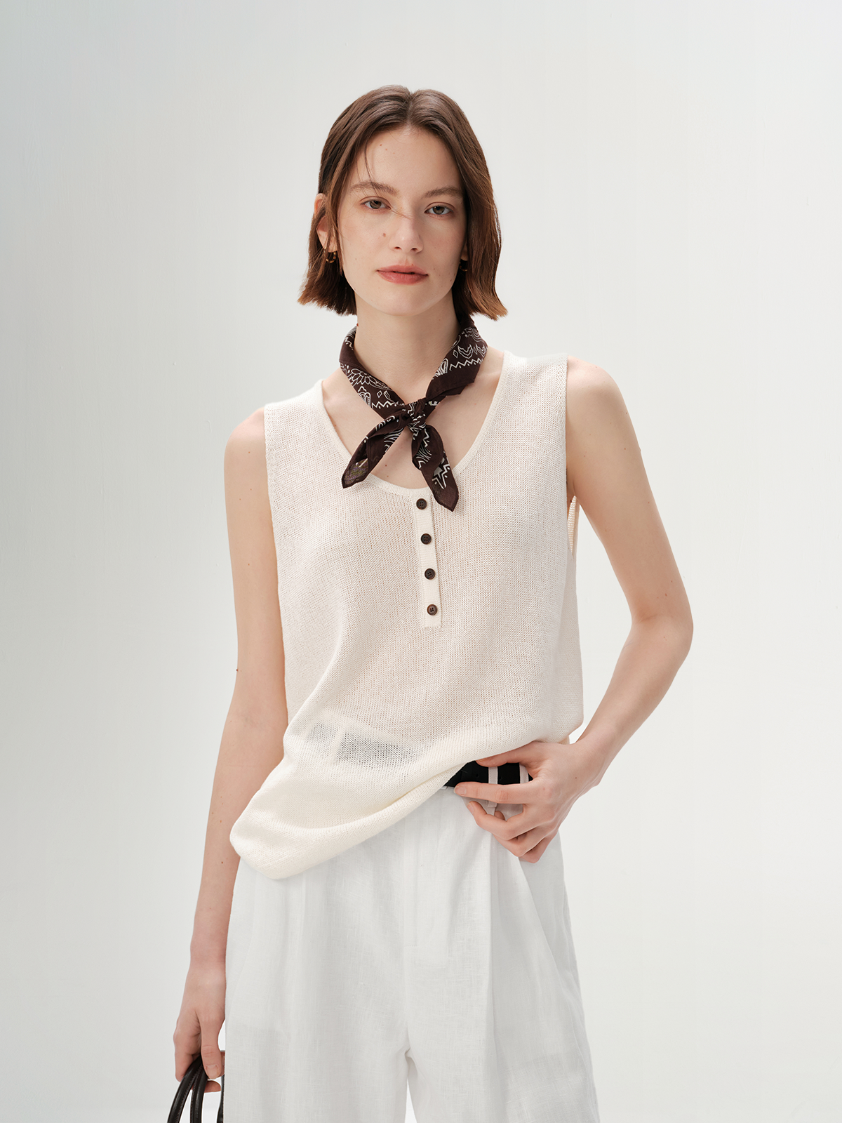 U-Neck Knit Tank Top