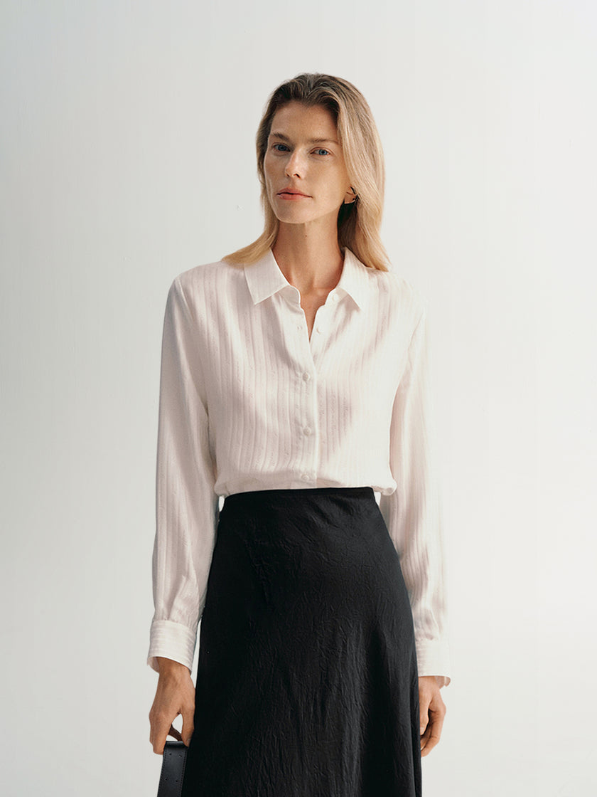 100% Silk Jacquard Shirt