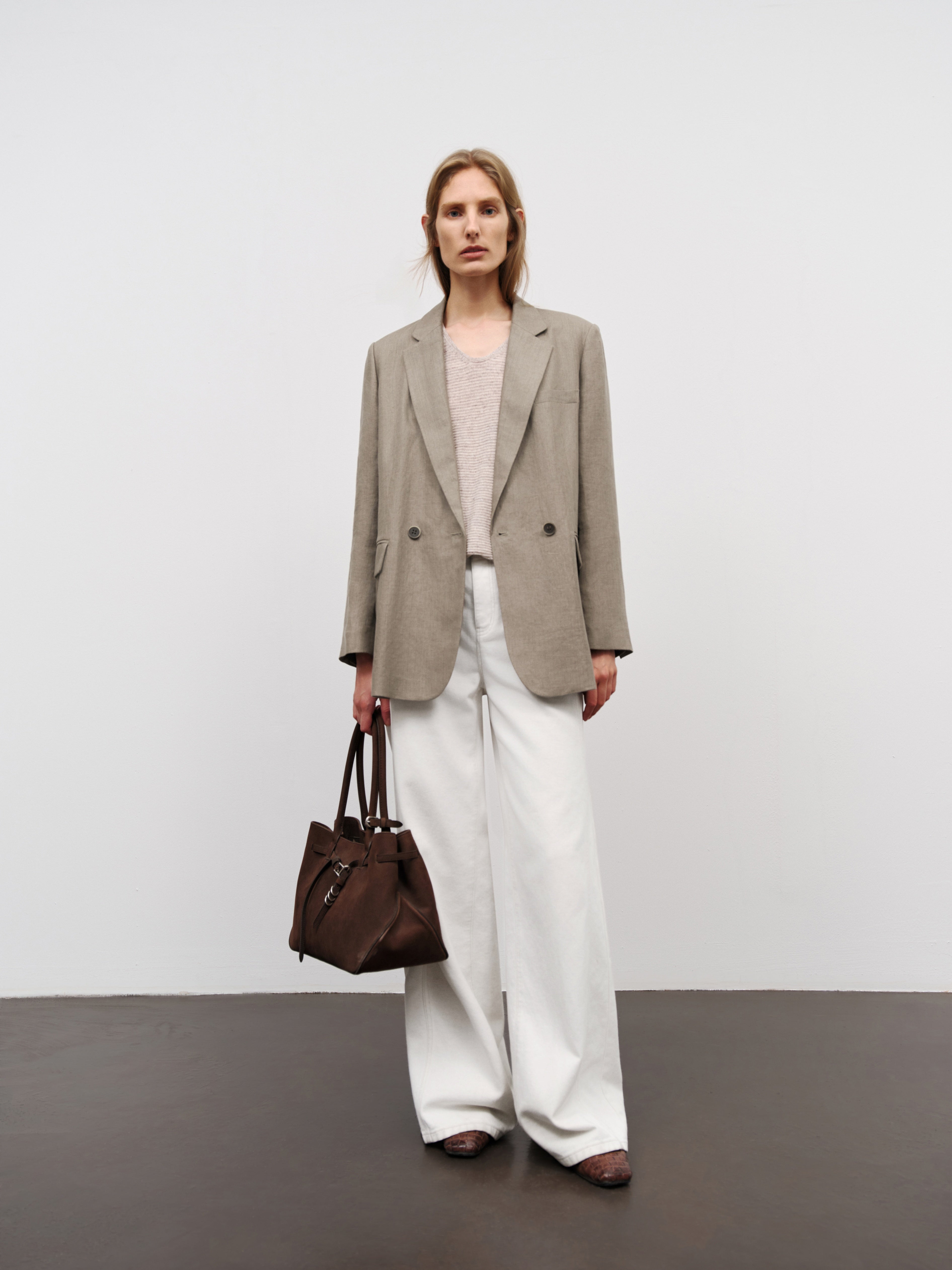 Linen Double-Breasted Blazer