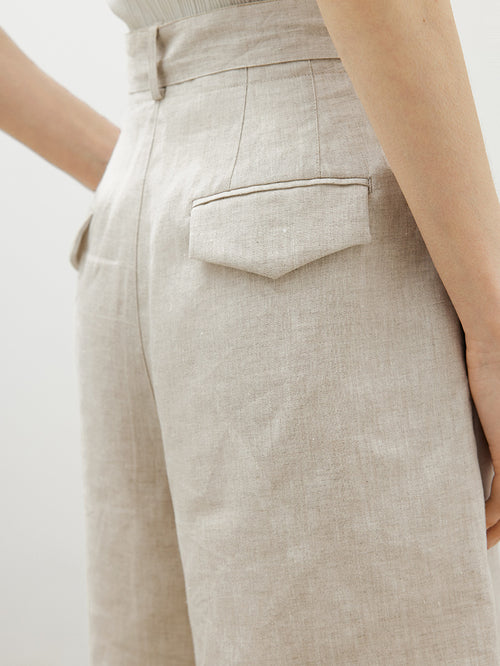 Load image 1 in gallery view. 100% Linen Short Pants