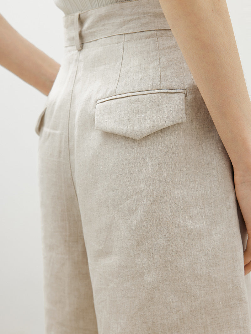 100% Linen Short Pants