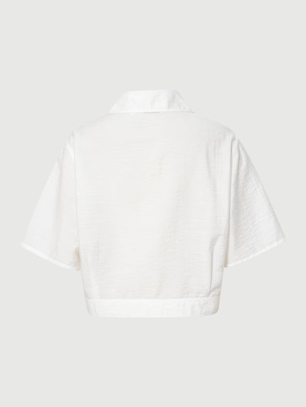 Tencel Short-Sleeve Point-Collar Shirt