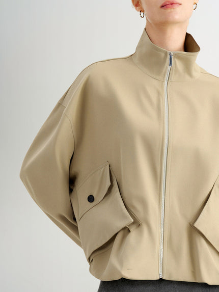 Cropped Trench-Inspired Jacket