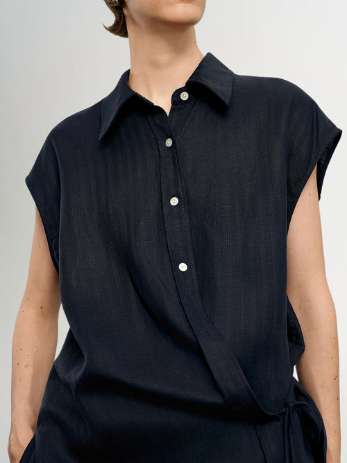 Load image 1 in gallery view. Lyocell Short-Sleeve Shirt