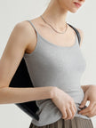 Light Grey Slim Strap Tank Top