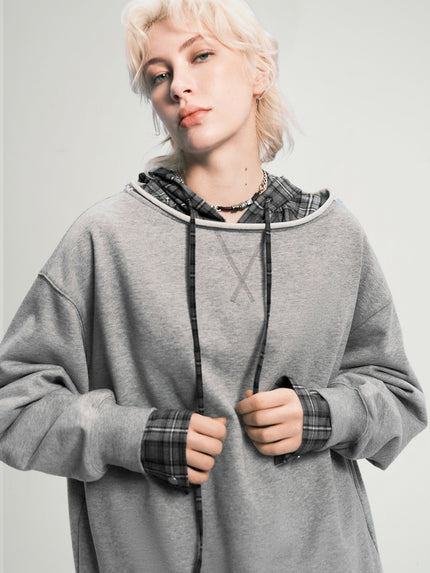 One-Shoulder Long-Sleeve Sweatshirt