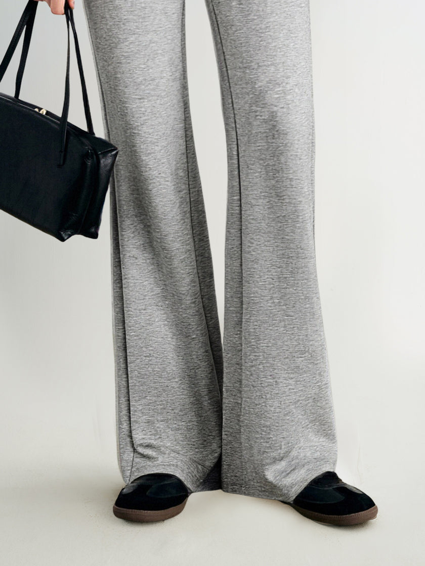 Draped Cotton-Blend Trousers