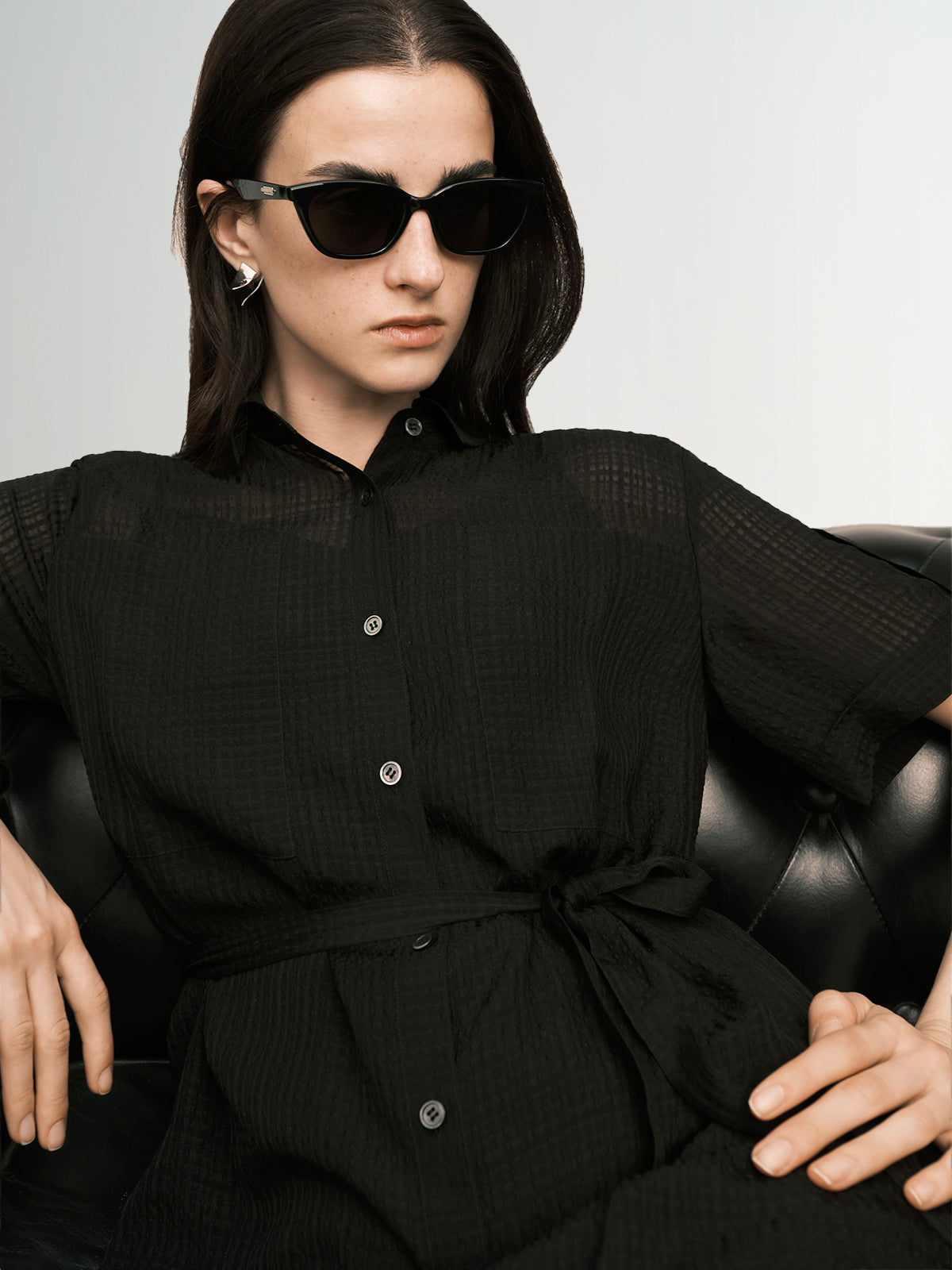 Short Sleeves 100% Silk Dress