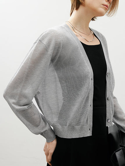 V Neck Thin Cardigan