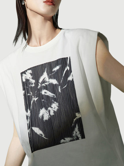 Sleeveless 100% Cotton T-Shirt