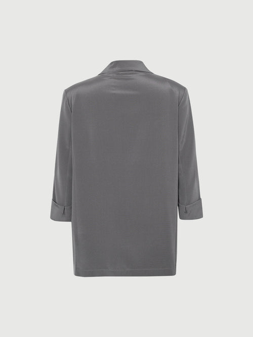 Load image 1 in gallery view. Single-Breasted Premium Silk Blazer
