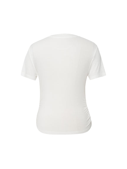 Round Neck Lyocell T-Shirt