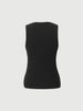 Women's Black Round Neck Sleeveless Vest Top 4995100532