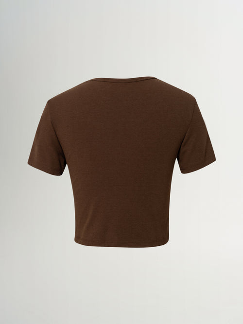 Load image 1 in gallery view. Cropped Crewneck Tee
