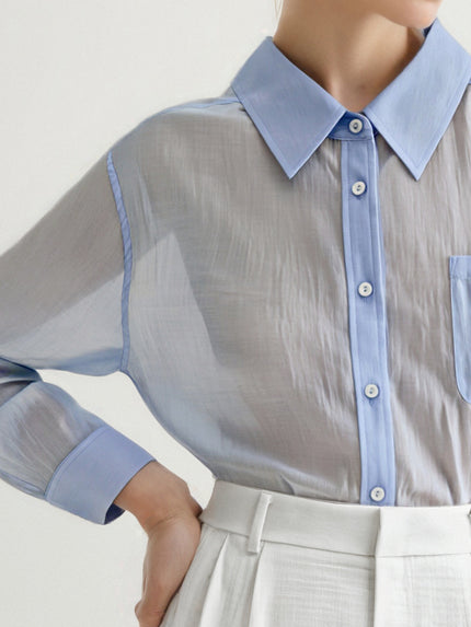 Draped Collar Overshirt Jacket  Shirt